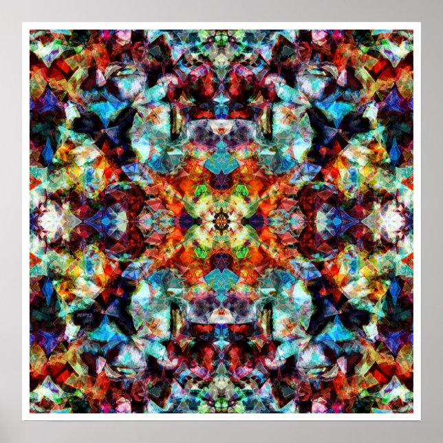 Colorful Abstrakt Digital Art Poster (Framsidan)
