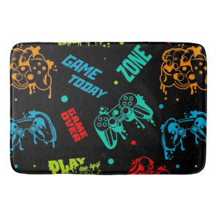 Colorful Abstrakt Gamers Boy Bathroom Decor Badrumsmatta