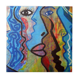 Colorful Abstrakt Graffiti Kakelplatta