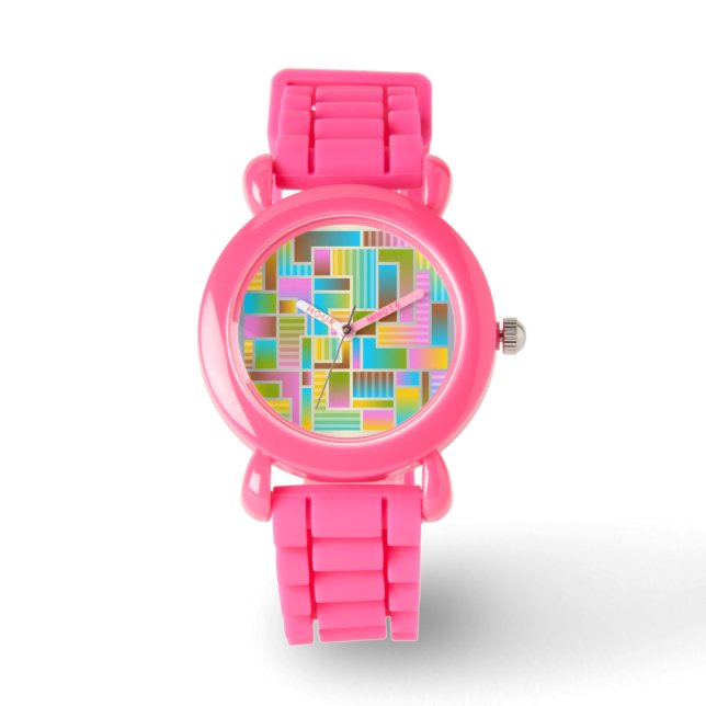 COLORFUL ABSTRAKT MÖNSTER ARMBANDSUR (Framsida)