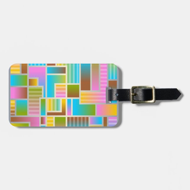 COLORFUL ABSTRAKT MÖNSTER BAGAGEBRICKA (Horisontell Framsida)