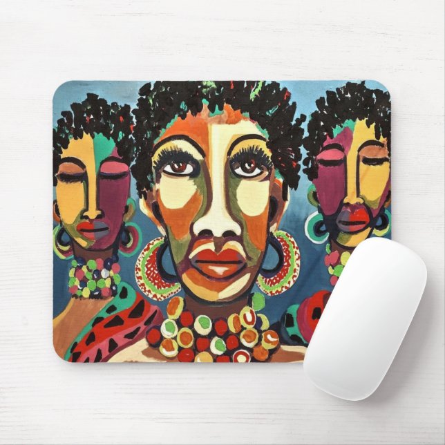 Colorful African Art Mousepad Musmatta (Med mus)