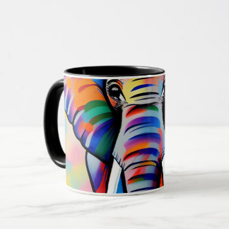 Colorful African Safari Elephant Mugg