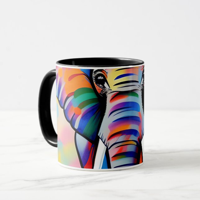 Colorful African Safari Elephant Mugg (Framsida vänster)