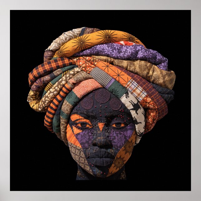 Colorful African Woman Poster (Framsidan)