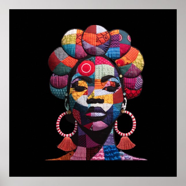 Colorful African Woman Poster (Framsidan)