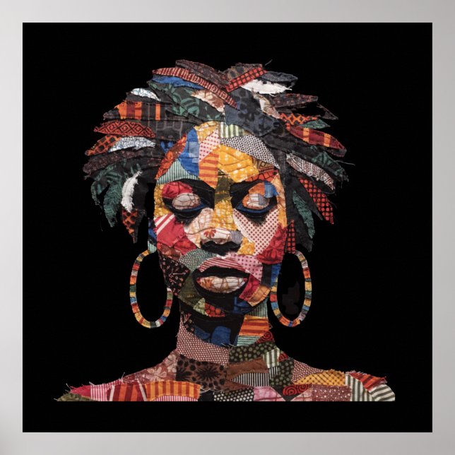 Colorful African Woman Poster (Framsidan)