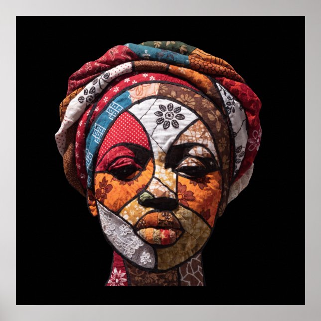 Colorful African Woman Poster (Framsidan)