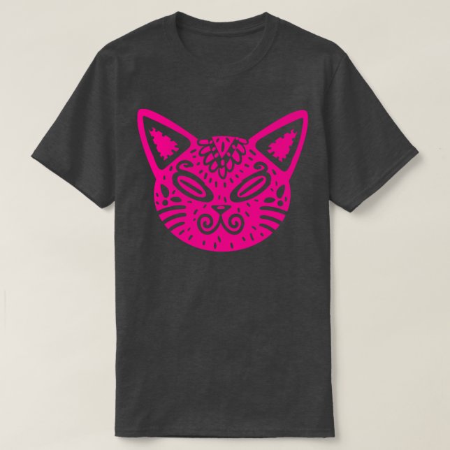 Colorful Alebrije Cat Head T Shirt (Design framsida)