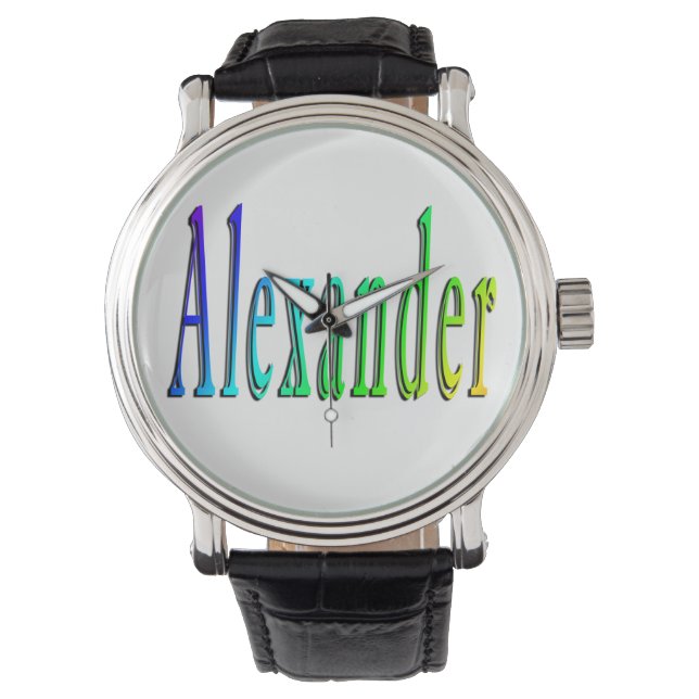 Colorful Alexander Namn Logotyp Armbandsur (Framsida)