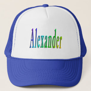 Colorful Alexander Namn Logotyp Keps