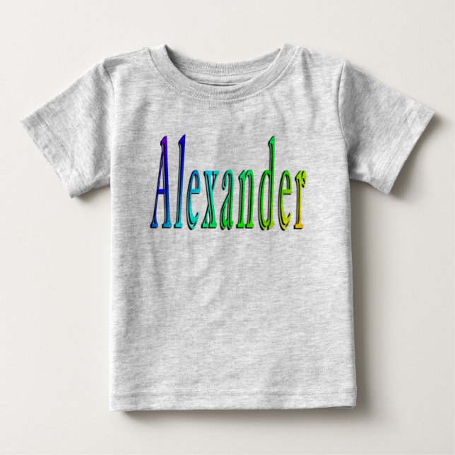 Colorful Alexander Namn Logotyp T Shirt (Framsida)