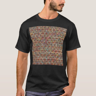 Colorful Alice in Wonderland Text Bok Art T Shirt