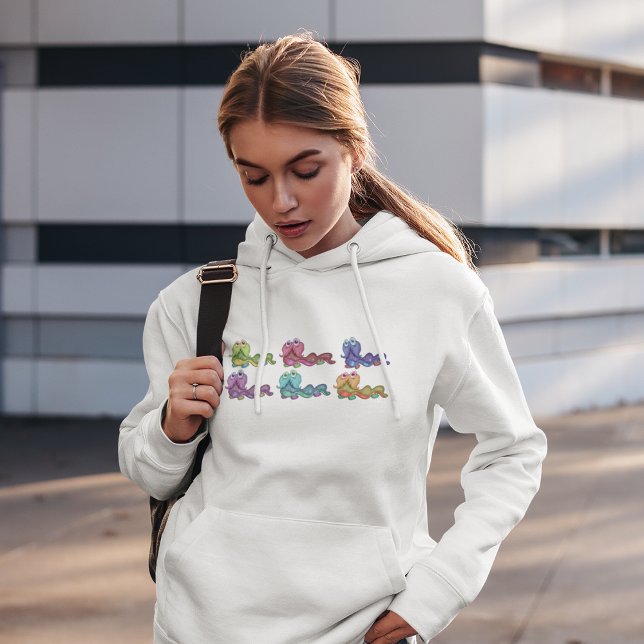 Colorful Alien Mask Hoodie T Shirt (Skapare uppladdad)