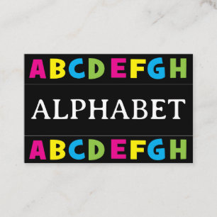 Colorful Alphabet Brev Lacher Visitkort