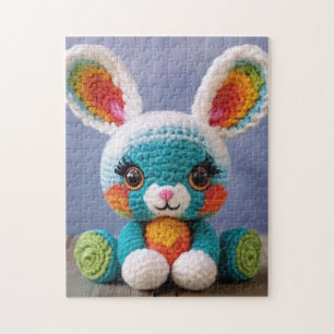 Colorful Amigurumi Bunny   Adsible Rabbit Crochet Pussel