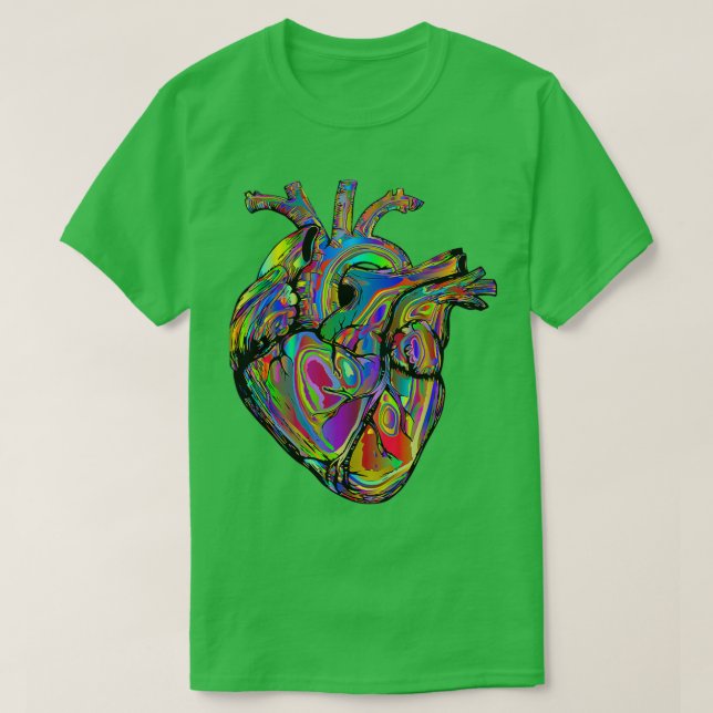 Colorful Anatomical Heart T Shirt (Design framsida)