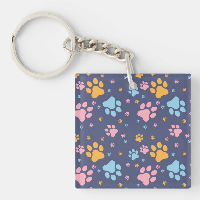 Colorful Animal Paw Prints Pattern (Framsidan)