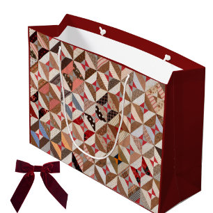 Colorful Antique Spool Mönster Patchwork Quilt
