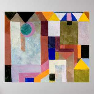 Colorful Architecture (1917) of Paul Klee Poster