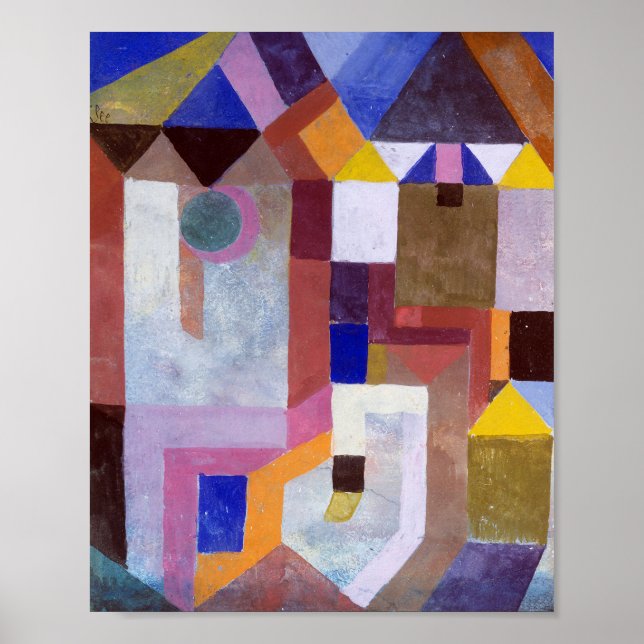 Colorful Architecture : Paul Klee 1917 Poster (Framsidan)