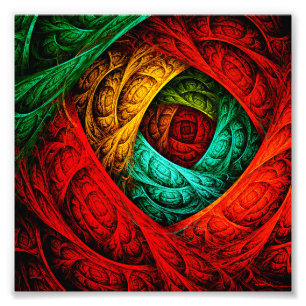 Colorful Artistic Modern Abstrakt Art Mönster #09 Fototryck