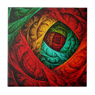 Colorful Artistic Modern Abstrakt Art Mönster #09 Kakelplatta