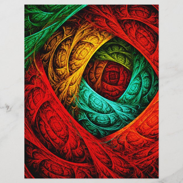 Colorful Artistic Modern Abstrakt Art Mönster #09 Reklamblad (Framsidan)
