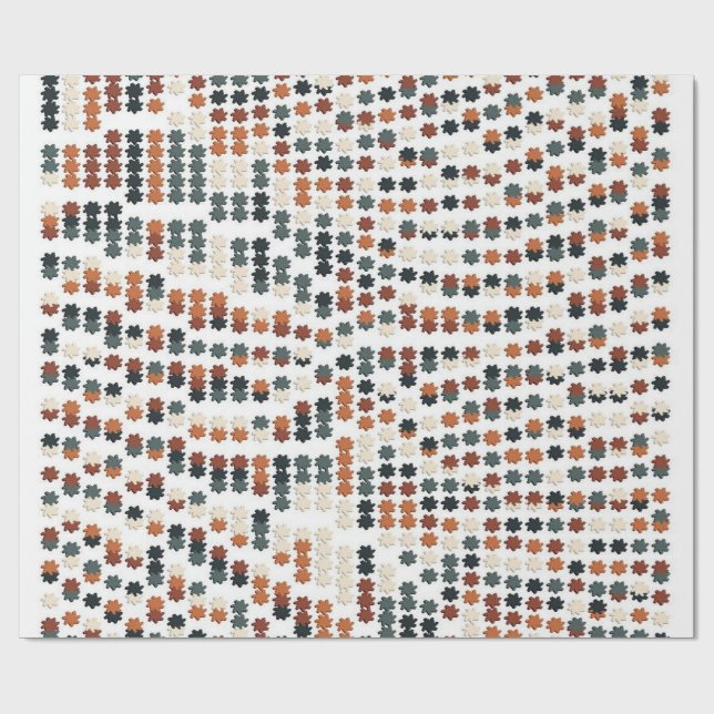 Colorful artNouveau Floral Pattern  Presentpapper (Platt)