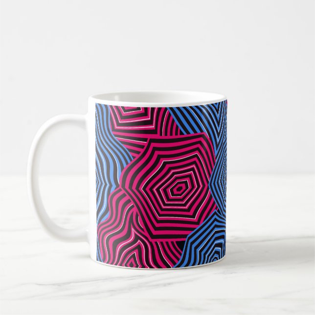 Colorful artNouveau pattern  Kaffemugg (Vänster)