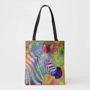 Colorful Artsy Zebra Tygkasse