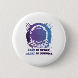 Colorful Astronaut Button – Bold Space Style Knapp
