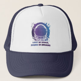 Colorful Astronaut Silhouette Trucker Hat Keps