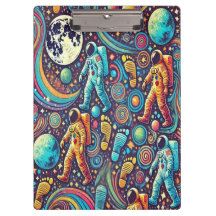 Colorful Astronaut Spacewalk Mönster