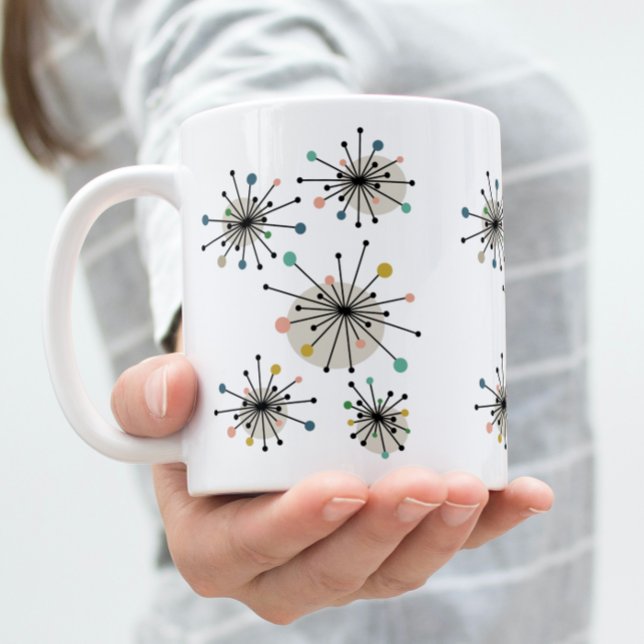 Colorful Atomic Starburst Turcos Retro Mugg (Skapare uppladdad)