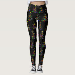 Colorful Autism Julgran Leggings