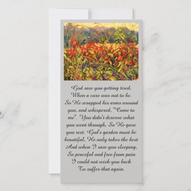 Colorful Autumn Reds and Oranges Prayer Card (Framsida)