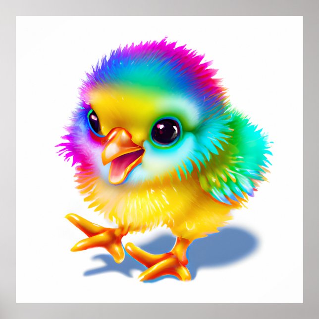 Colorful Baby Chicken Poster (Framsidan)