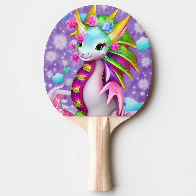 Colorful Baby Dragon Pingisracket (Framsidan)