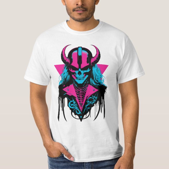 Colorful Badass Zombie T Shirt (Framsida)