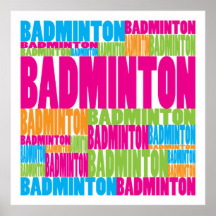 Colorful Badminton Poster