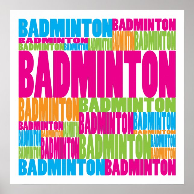 Colorful Badminton Poster (Framsidan)