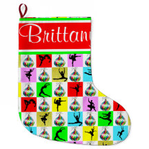 COLORFUL BALLERINA PERSONLIG CHRISTMAS STOCKING