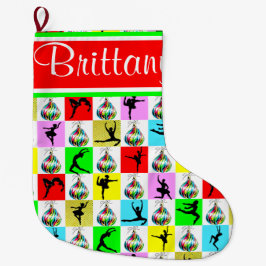 COLORFUL BALLERINA PERSONLIG CHRISTMAS STOCKING STOR JULSTRUMPA