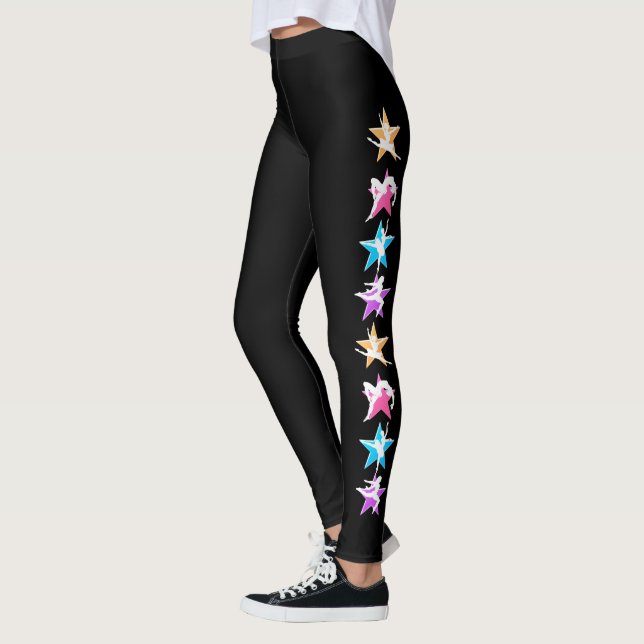 COLORFUL BALLERINA TOPPEN STAR LEGGINGS (Vänster)