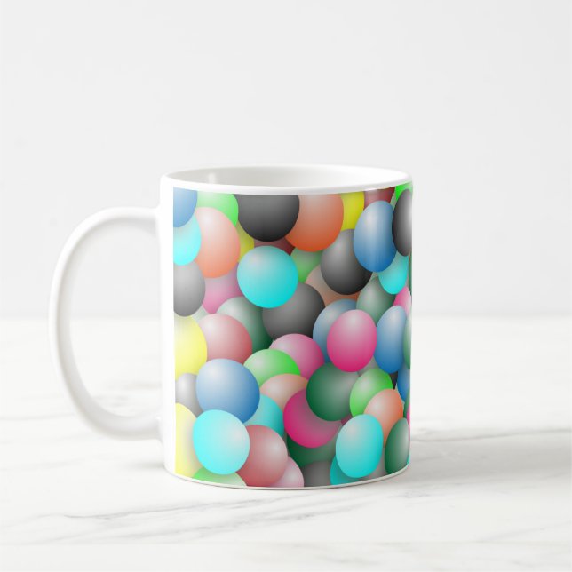 Colorful Balloons Banner Kaffemugg (Vänster)