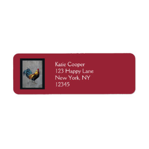 Colorful Bantam Tupp Returadress Etikett