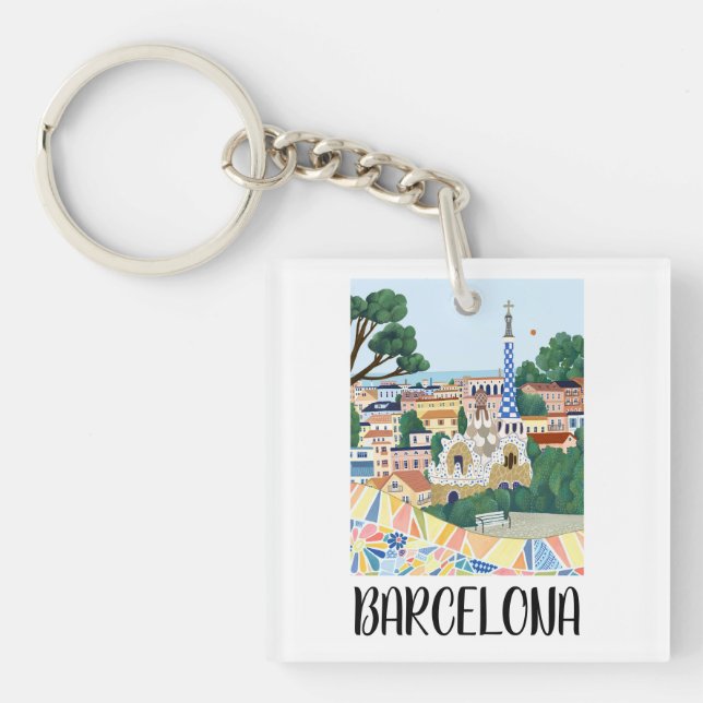 Colorful Barcelona Spain City View (Framsidan)
