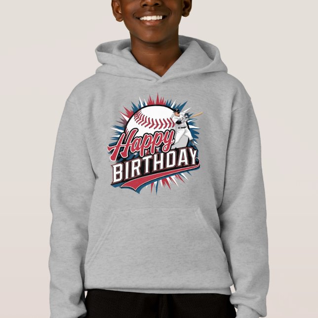 Colorful Baseball Birthday T Shirt (Framsida)