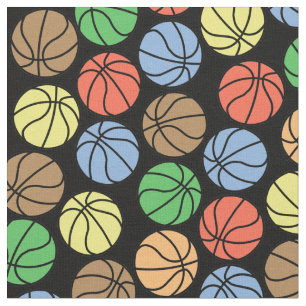 Colorful Basketball Mönster Tyg